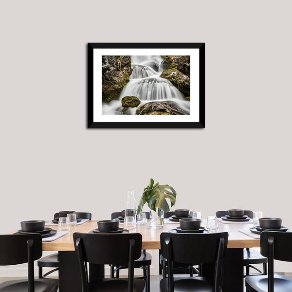 Bach River Waterfall Vertical Canvas Wall Art-3 Vertical-Gallery Wrap-12" x 25"-Tiaracle