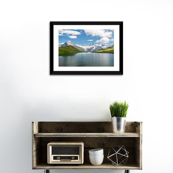 Bachalpsee Lake Switzerland Canvas Wall Art-1 Piece-Framed Print-20" x 16"-Tiaracle