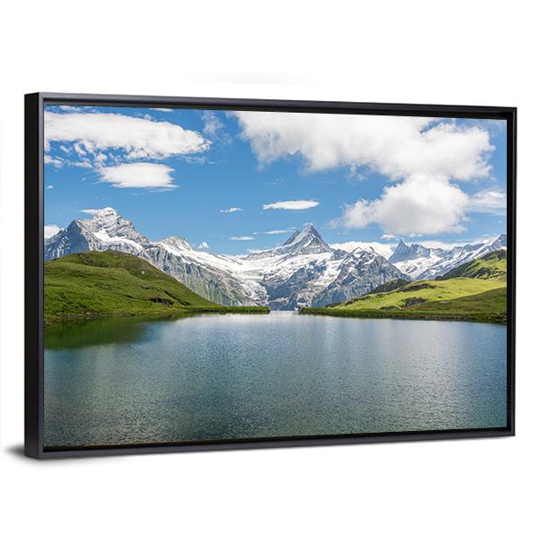 Bachalpsee Lake Switzerland Canvas Wall Art-3 Horizontal-Gallery Wrap-25" x 16"-Tiaracle