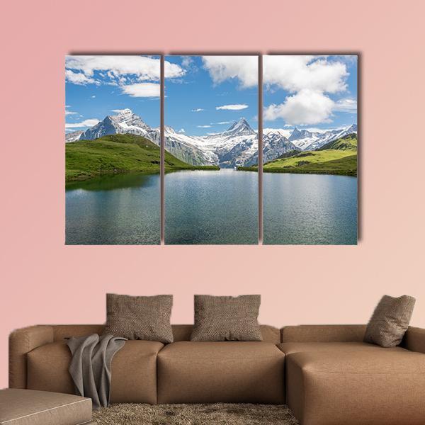 Bachalpsee Lake Switzerland Canvas Wall Art-3 Horizontal-Gallery Wrap-37" x 24"-Tiaracle