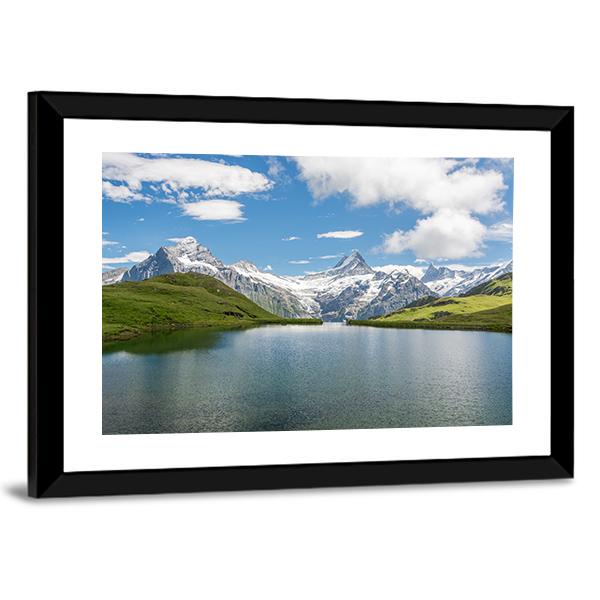 Bachalpsee Lake Switzerland Canvas Wall Art-3 Horizontal-Gallery Wrap-25" x 16"-Tiaracle