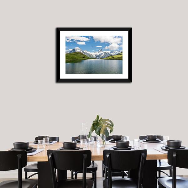 Bachalpsee Lake Switzerland Panoramic Canvas Wall Art-1 Piece-36" x 12"-Tiaracle