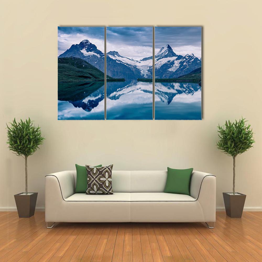 Lake Bachalpsee Switzerland Canvas Wall Art-3 Horizontal-Gallery Wrap-37" x 24"-Tiaracle