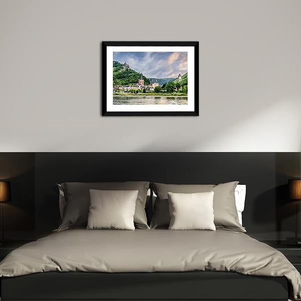Bacharach Town Germany Canvas Wall Art-3 Horizontal-Gallery Wrap-25" x 16"-Tiaracle