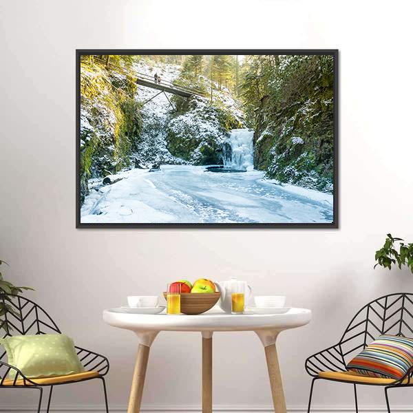 Baden In Winter Canvas Wall Art-3 Horizontal-Gallery Wrap-25" x 16"-Tiaracle