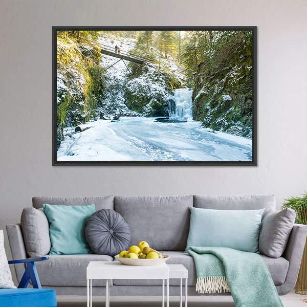Baden In Winter Canvas Wall Art-3 Horizontal-Gallery Wrap-25" x 16"-Tiaracle