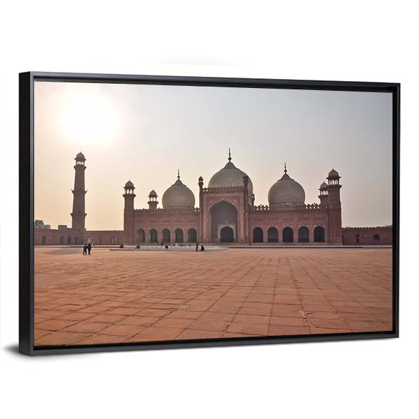 Badshahi Mosque In Lahore Canvas Wall Art-5 Horizontal-Gallery Wrap-22" x 12"-Tiaracle