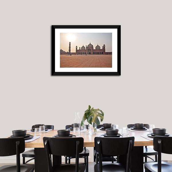 Badshahi Mosque In Lahore Canvas Wall Art-5 Horizontal-Gallery Wrap-22" x 12"-Tiaracle