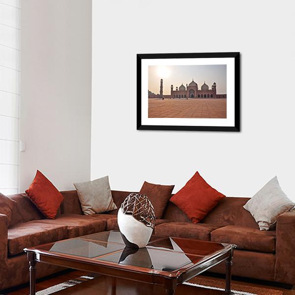 Badshahi Mosque In Lahore Panoramic Canvas Wall Art-1 Piece-36" x 12"-Tiaracle