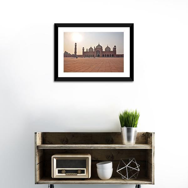 Badshahi Mosque In Lahore Panoramic Canvas Wall Art-1 Piece-36" x 12"-Tiaracle