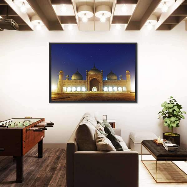 Badshahi Mosque Lahore Canvas Wall Art-5 Horizontal-Gallery Wrap-22" x 12"-Tiaracle