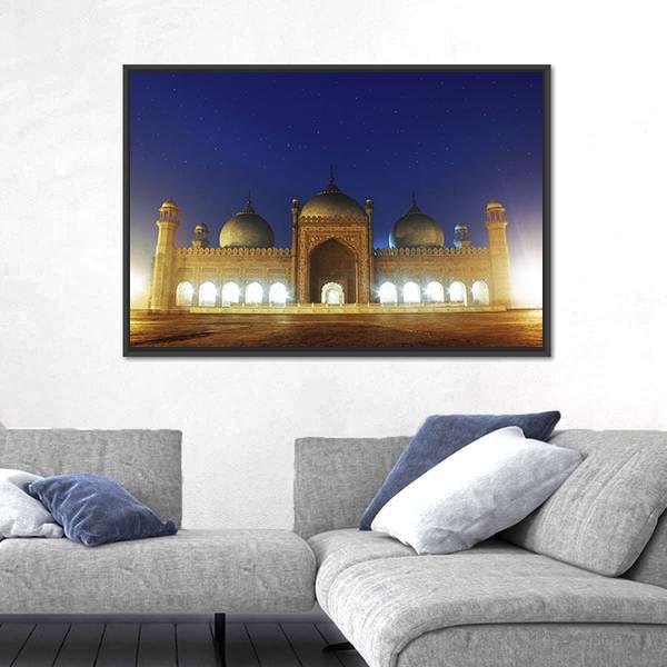 Badshahi Mosque Lahore Canvas Wall Art-5 Horizontal-Gallery Wrap-22" x 12"-Tiaracle