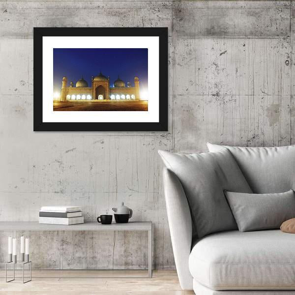 Badshahi Mosque Lahore Canvas Wall Art-5 Horizontal-Gallery Wrap-22" x 12"-Tiaracle