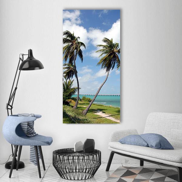 Bahia Honda State Park Florida Vertical Canvas Wall Art-3 Vertical-Gallery Wrap-12" x 25"-Tiaracle
