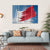 Bahrain Flag Canvas Wall Art-4 Horizontal-Gallery Wrap-34" x 24"-Tiaracle