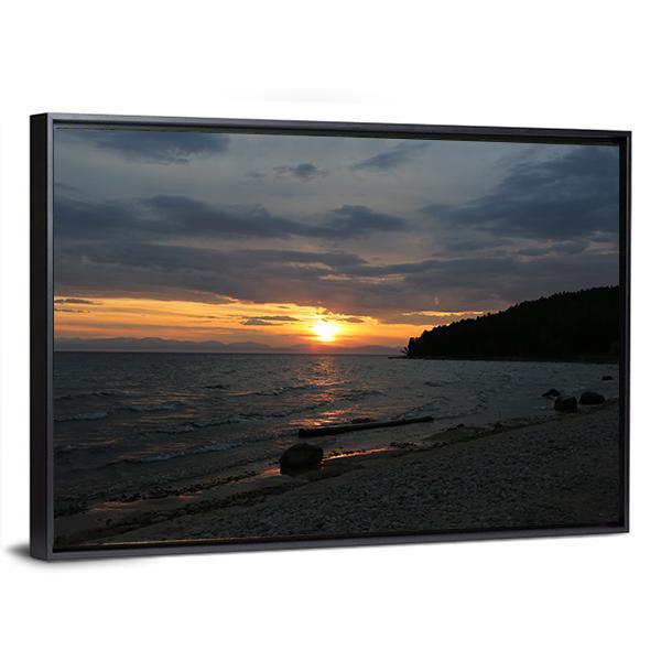 Baikal Lake Russia Canvas Wall Art-3 Horizontal-Gallery Wrap-25" x 16"-Tiaracle