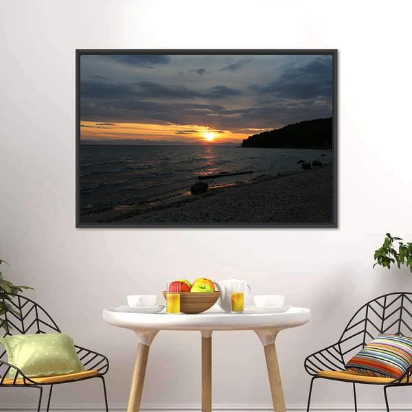 Baikal Lake Russia Canvas Wall Art-3 Horizontal-Gallery Wrap-25" x 16"-Tiaracle