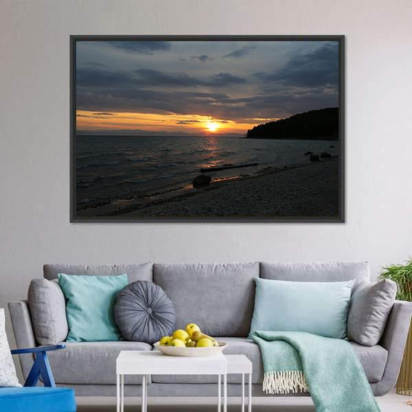 Baikal Lake Russia Canvas Wall Art-3 Horizontal-Gallery Wrap-25" x 16"-Tiaracle