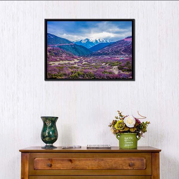 Baima Snow Mountain Canvas Wall Art-1 Piece-Floating Frame-24" x 16"-Tiaracle