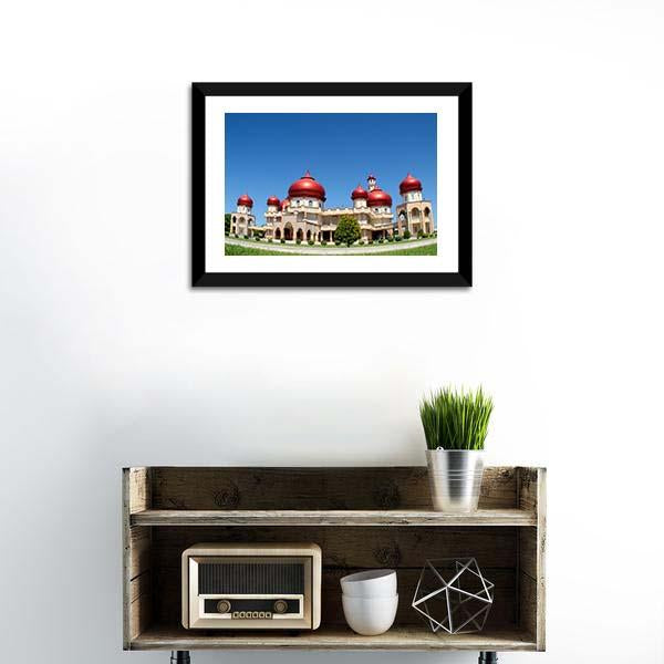 Baitul Makmur Meulaboh Mosque Canvas Wall Art-1 Piece-Framed Print-20" x 16"-Tiaracle