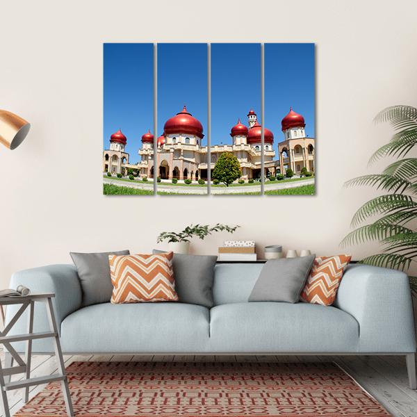 Baitul Makmur Meulaboh Mosque Canvas Wall Art-4 Horizontal-Gallery Wrap-34" x 24"-Tiaracle