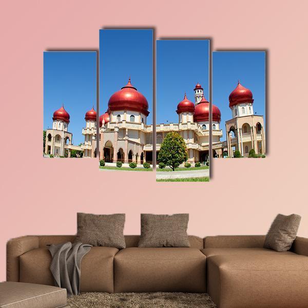 Baitul Makmur Meulaboh Mosque Canvas Wall Art-4 Pop-Gallery Wrap-50" x 32"-Tiaracle