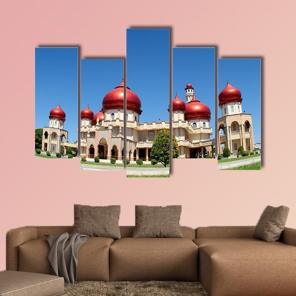 Baitul Makmur Meulaboh Mosque Canvas Wall Art-5 Pop-Gallery Wrap-47" x 32"-Tiaracle