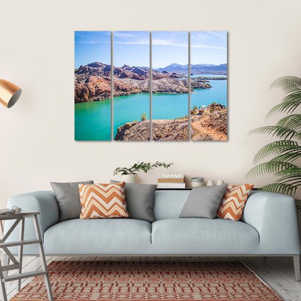 Balanced Rock Cove Canvas Wall Art-4 Horizontal-Gallery Wrap-34" x 24"-Tiaracle