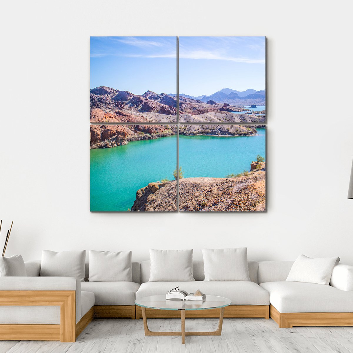 Balanced Rock Cove Canvas Wall Art-4 Square-Gallery Wrap-17" x 17"-Tiaracle