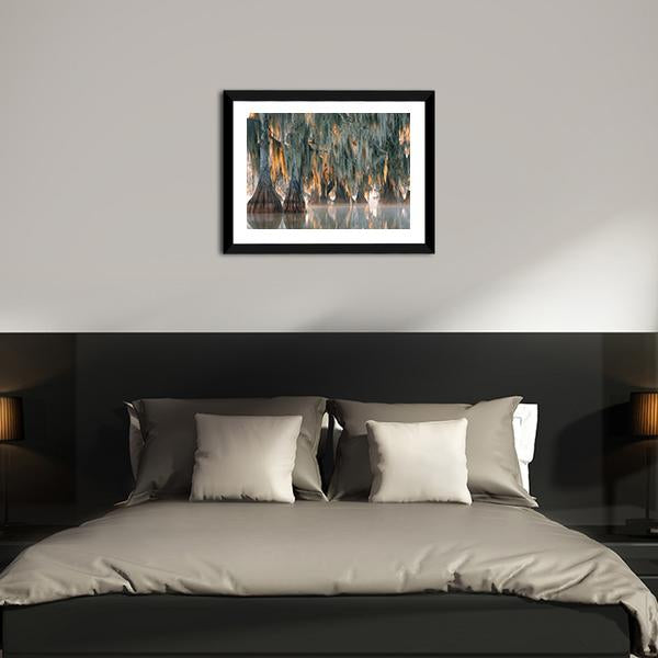 Bald Cypress Trees Canvas Wall Art-5 Horizontal-Gallery Wrap-22" x 12"-Tiaracle