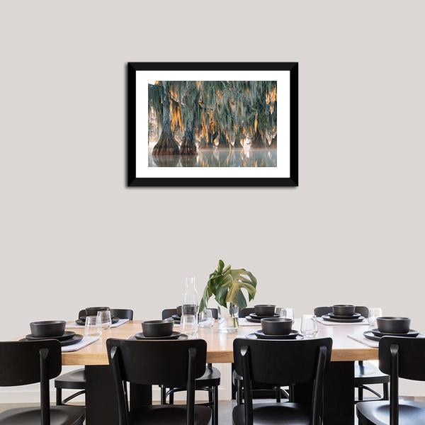 Bald Cypress Trees Vertical Canvas Wall Art-3 Vertical-Gallery Wrap-12" x 25"-Tiaracle