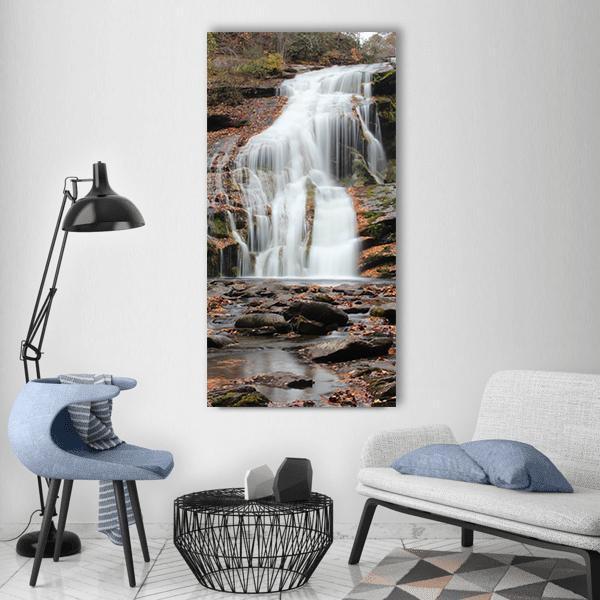 Bald River Falls Tennessee Vertical Canvas Wall Art-1 Vertical-Gallery Wrap-12" x 24"-Tiaracle