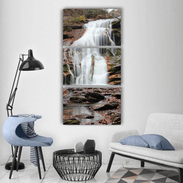 Bald River Falls Tennessee Vertical Canvas Wall Art-3 Vertical-Gallery Wrap-12" x 25"-Tiaracle