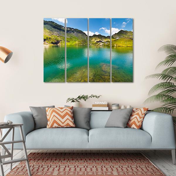 Balea Lake Romania Canvas Wall Art-4 Horizontal-Gallery Wrap-34" x 24"-Tiaracle