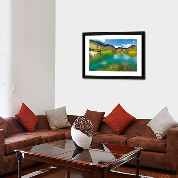 Balea Lake Romania Canvas Wall Art-5 Horizontal-Gallery Wrap-22" x 12"-Tiaracle