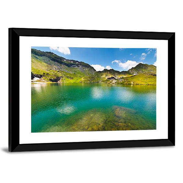 Balea Lake Romania Canvas Wall Art-3 Horizontal-Gallery Wrap-25" x 16"-Tiaracle