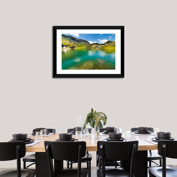 Balea Lake Romania Canvas Wall Art-3 Horizontal-Gallery Wrap-25" x 16"-Tiaracle