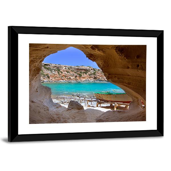 Cala en Baster Spain Canvas Wall Art-3 Horizontal-Gallery Wrap-25" x 16"-Tiaracle