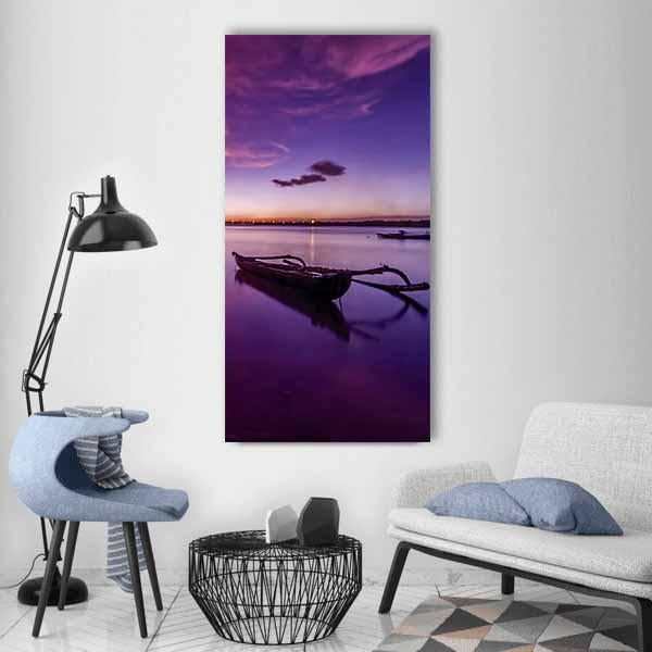 Bali Beach After Sunset Vertical Canvas Wall Art-1 Vertical-Gallery Wrap-12" x 24"-Tiaracle