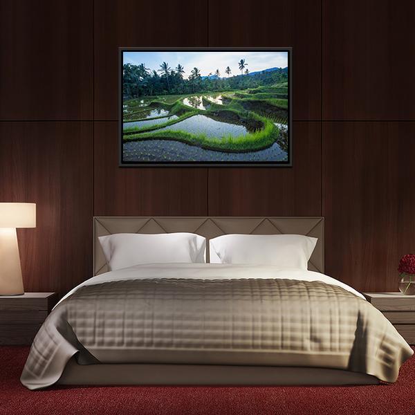 Bali Rice Terraces Canvas Wall Art-3 Horizontal-Gallery Wrap-25" x 16"-Tiaracle