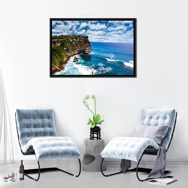 Bali Uluwatu Cliff Canvas Wall Art-3 Horizontal-Gallery Wrap-25" x 16"-Tiaracle
