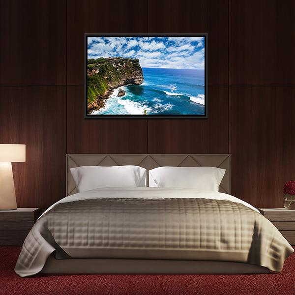 Bali Uluwatu Cliff Canvas Wall Art-3 Horizontal-Gallery Wrap-25" x 16"-Tiaracle