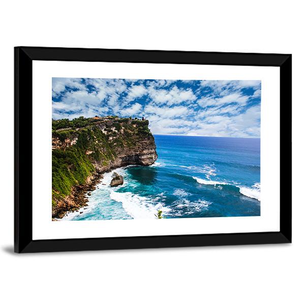 Bali Uluwatu Cliff Canvas Wall Art-3 Horizontal-Gallery Wrap-25" x 16"-Tiaracle