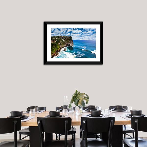 Bali Uluwatu Cliff Canvas Wall Art-3 Horizontal-Gallery Wrap-25" x 16"-Tiaracle