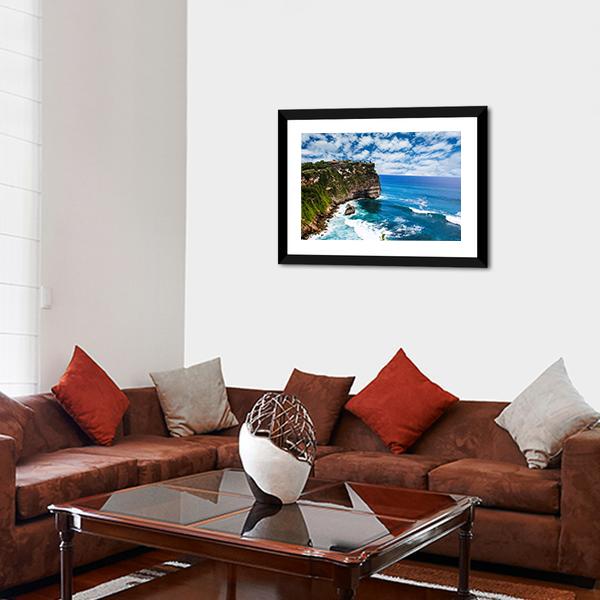 Bali Uluwatu Cliff Canvas Wall Art-3 Horizontal-Gallery Wrap-25" x 16"-Tiaracle