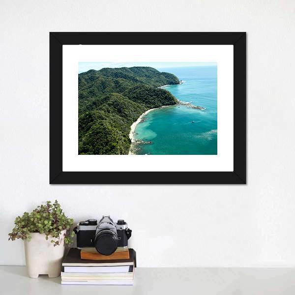 Ballena Bay Costa Rica Canvas Wall Art-1 Piece-Framed Print-20" x 16"-Tiaracle