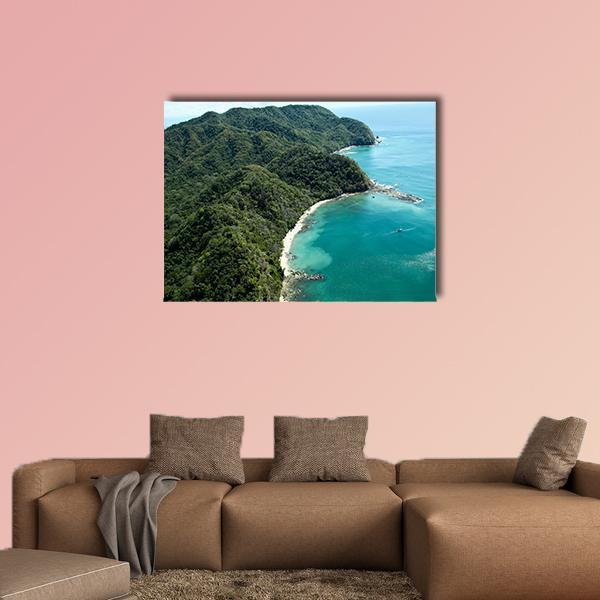 Ballena Bay Costa Rica Canvas Wall Art-5 Star-Gallery Wrap-62" x 32"-Tiaracle