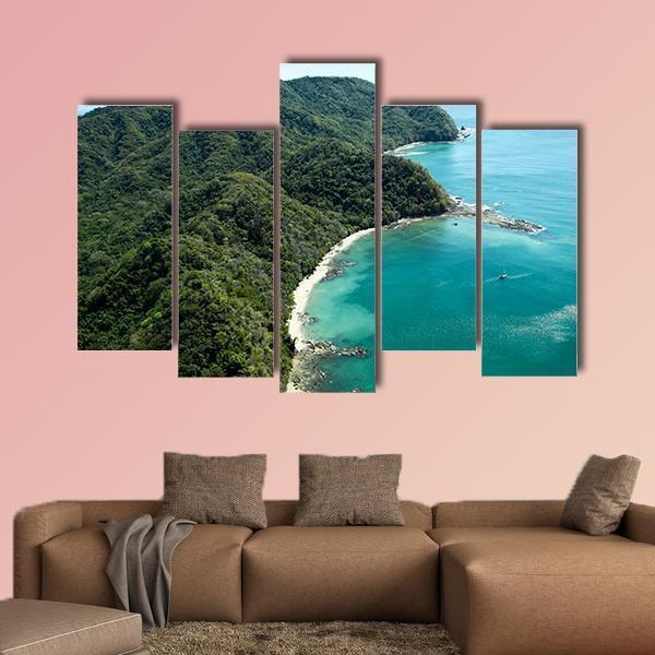 Ballena Bay Costa Rica Canvas Wall Art-5 Pop-Gallery Wrap-47" x 32"-Tiaracle