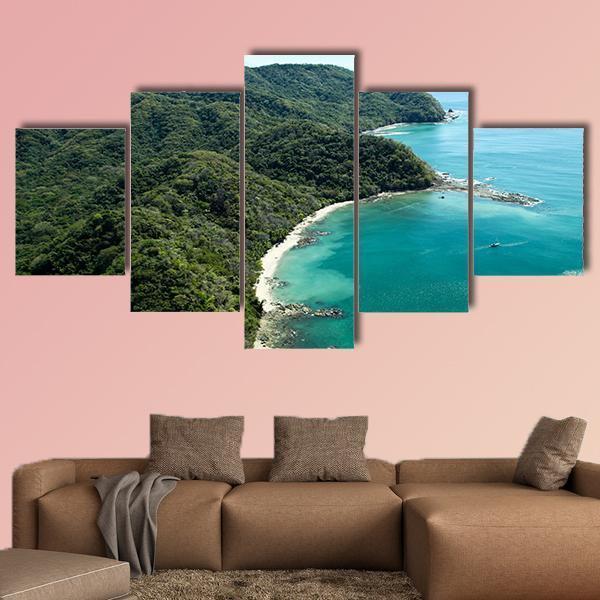 Ballena Bay Costa Rica Canvas Wall Art-5 Star-Gallery Wrap-62" x 32"-Tiaracle