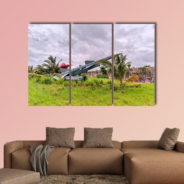 Ballistic Missile Canvas Wall Art-3 Horizontal-Gallery Wrap-37" x 24"-Tiaracle